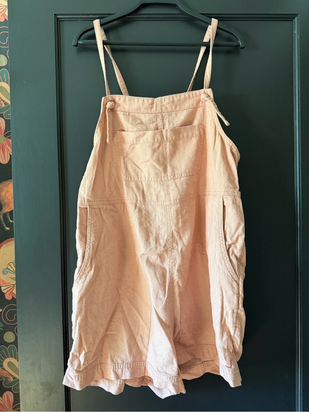 NWT Old Navy Linen Short Romper Overalls Pink Rose Cami Women’s M New